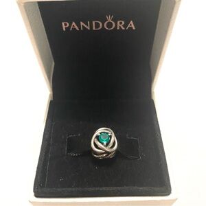Pandora May Green Eternity Circle Charm - Sterling Silver, Gift-Ready